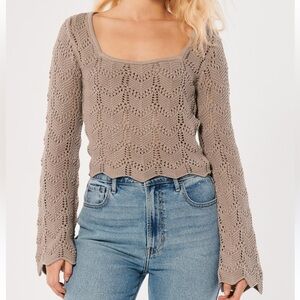 Hollister Crocheted Sweater Top